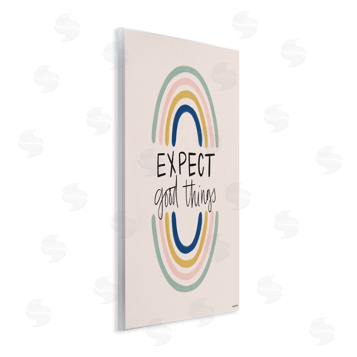 Lady Louise Designs Expect Good Things Phrase Double Rainbow Reflection