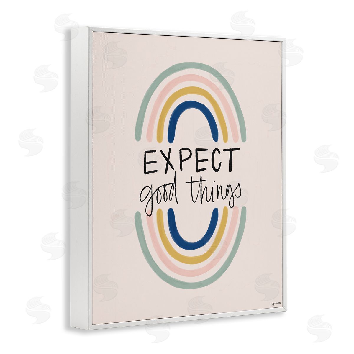 Lady Louise Designs Expect Good Things Phrase Double Rainbow Reflection