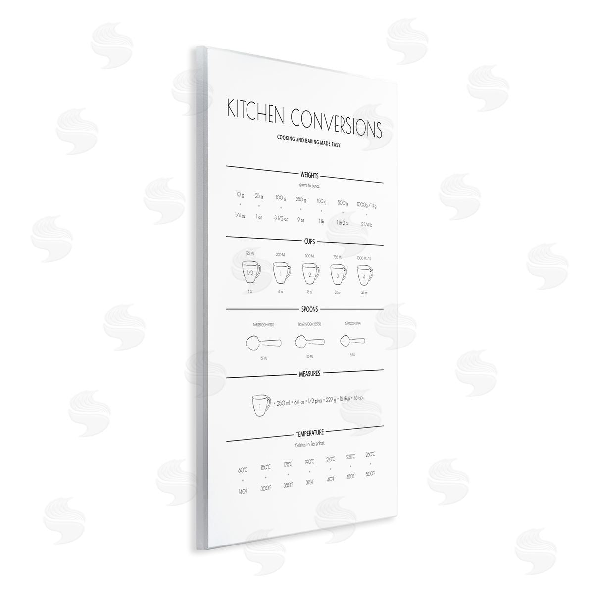 Martina Pavlova Kitchen Conversion Guide Minimal Design Universal Measurements