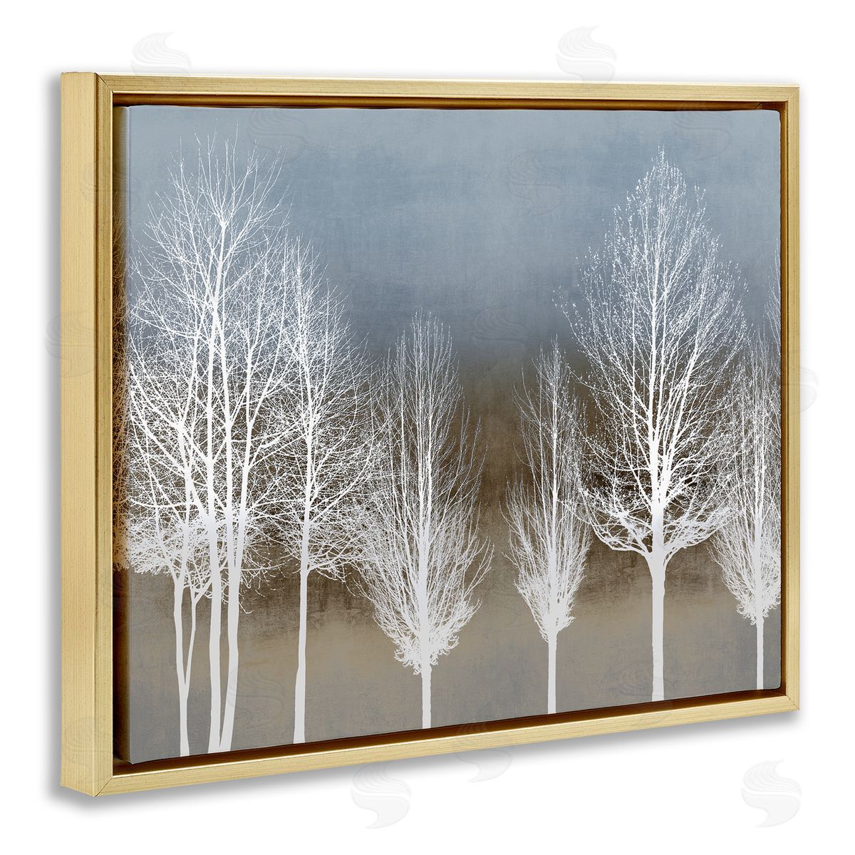 Kate Bennett Abstract Forest Line White Bare Tree Silhouettes