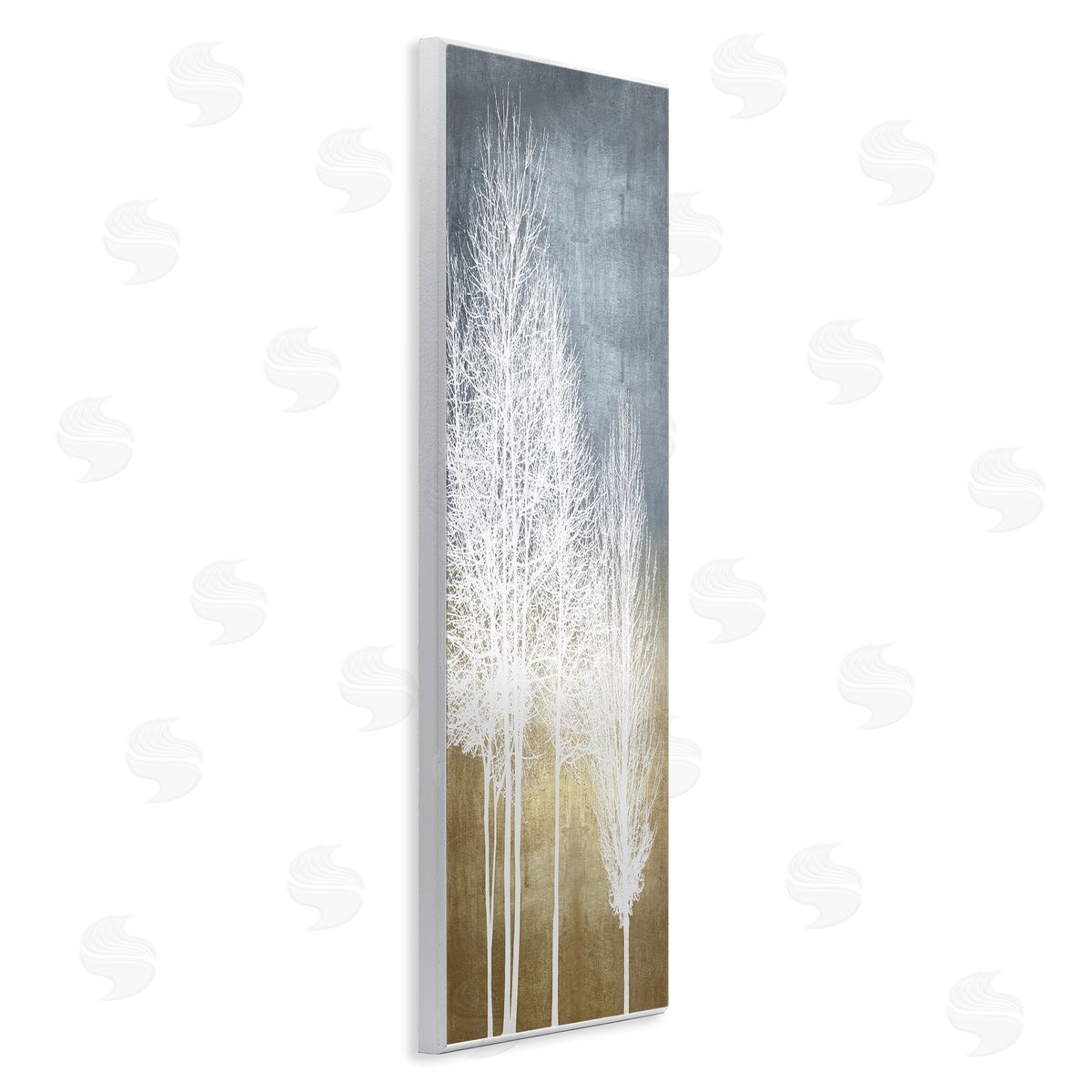 Tall Bare White Trees Nature Wood Plaque Wall Art, Home Decor by Kate Bennett