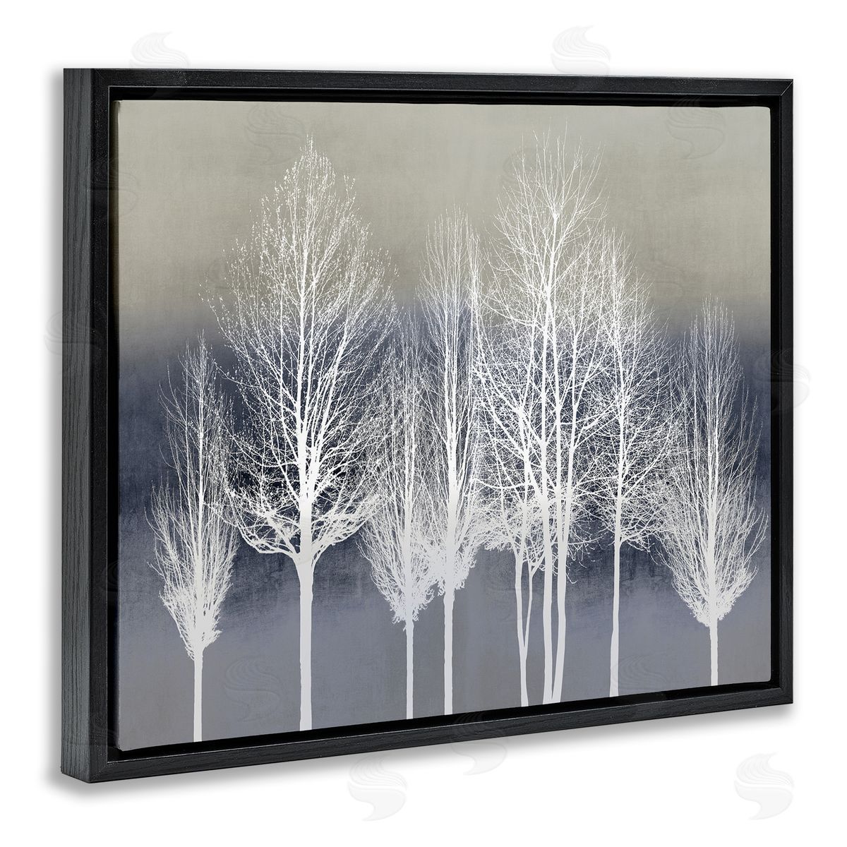Kate Bennett Modern Tree Forest Winter Landscape over Pattern