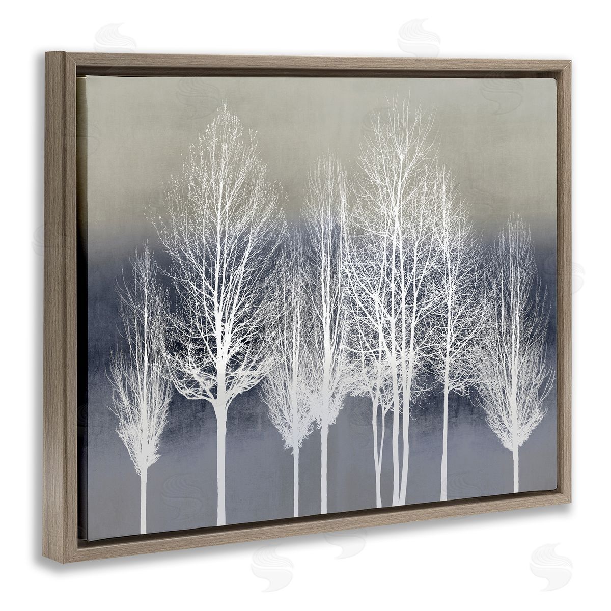 Kate Bennett Modern Tree Forest Winter Landscape over Pattern
