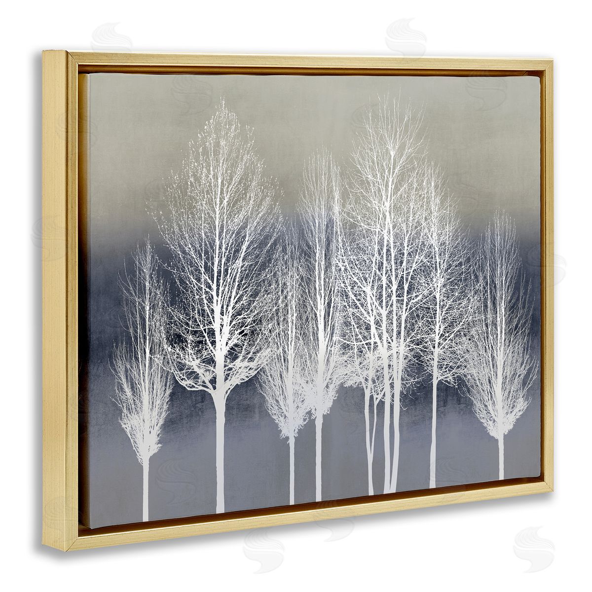 Kate Bennett Modern Tree Forest Winter Landscape over Pattern