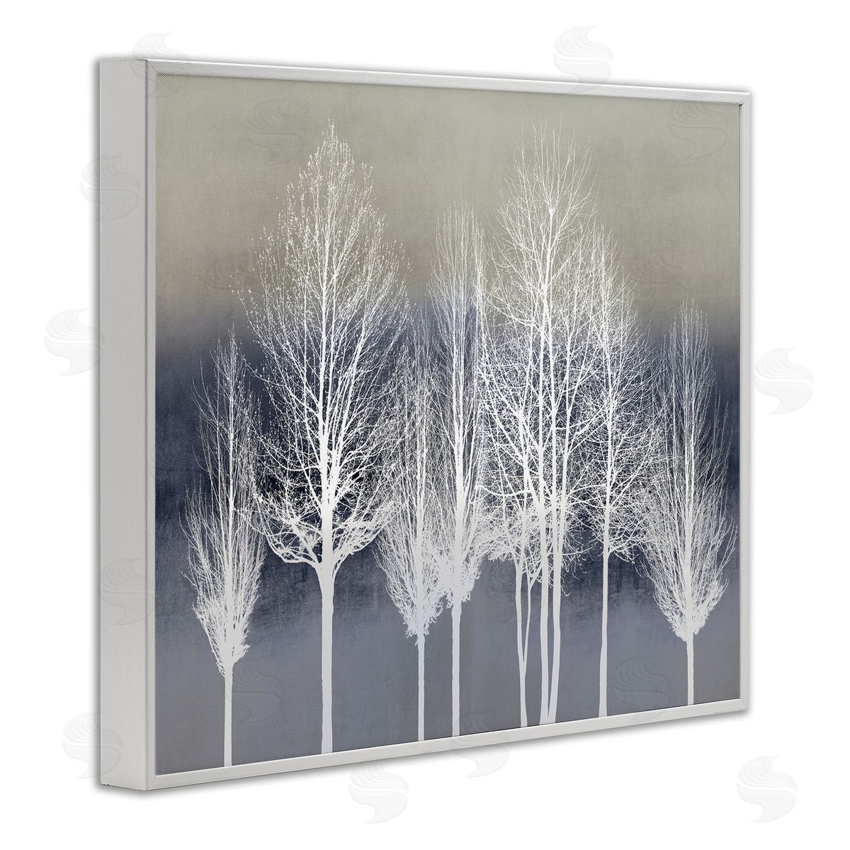 Kate Bennett Modern Tree Forest Winter Landscape over Pattern