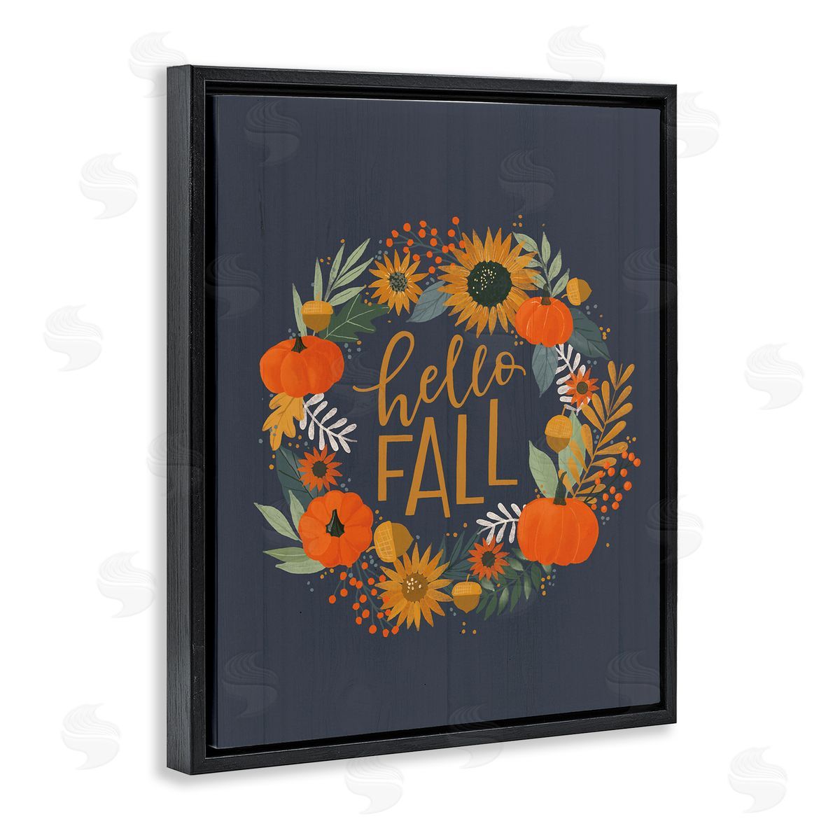 Loni Harris Hello Fall Autumn Greeting Sunflower Pumpkin Wreath