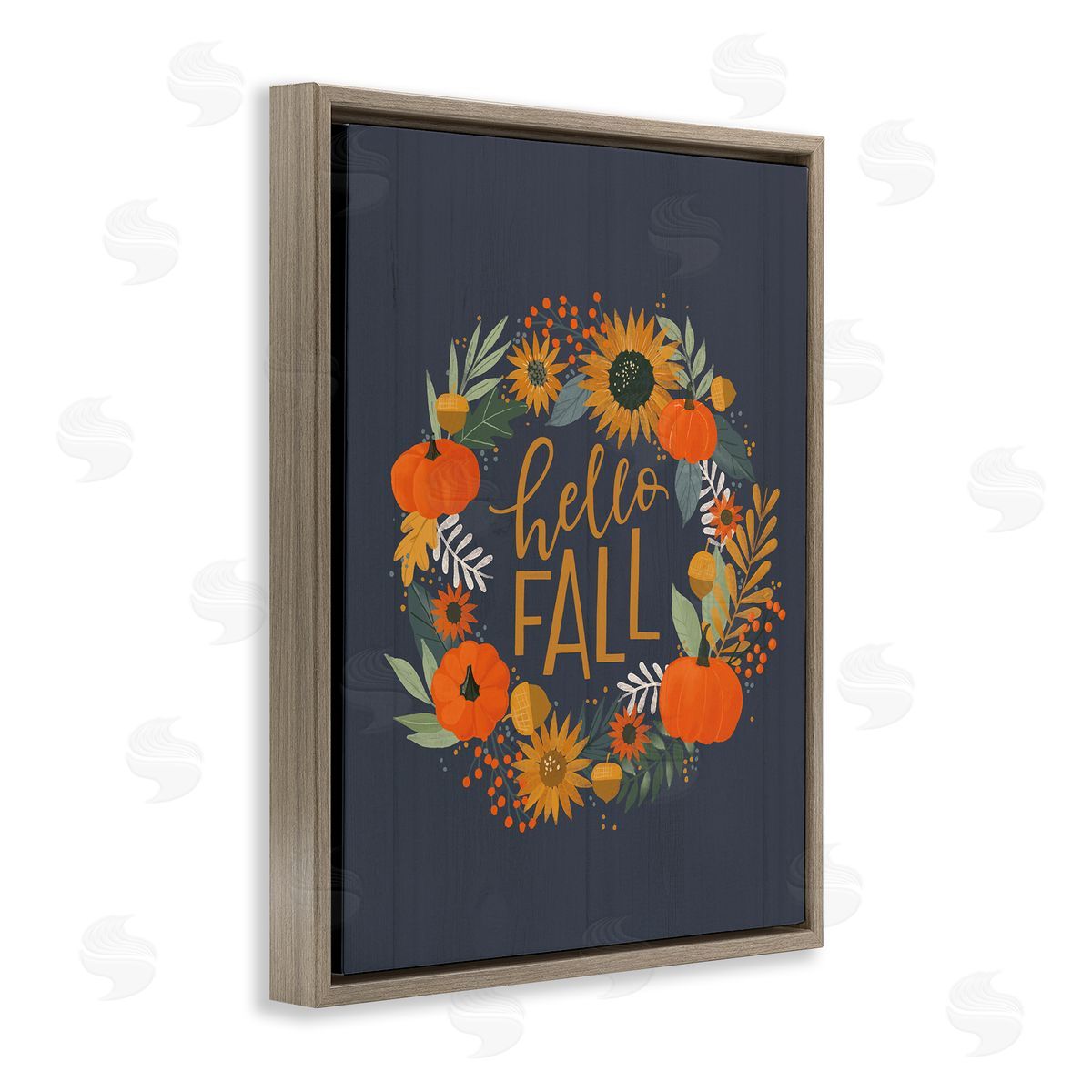 Loni Harris Hello Fall Autumn Greeting Sunflower Pumpkin Wreath