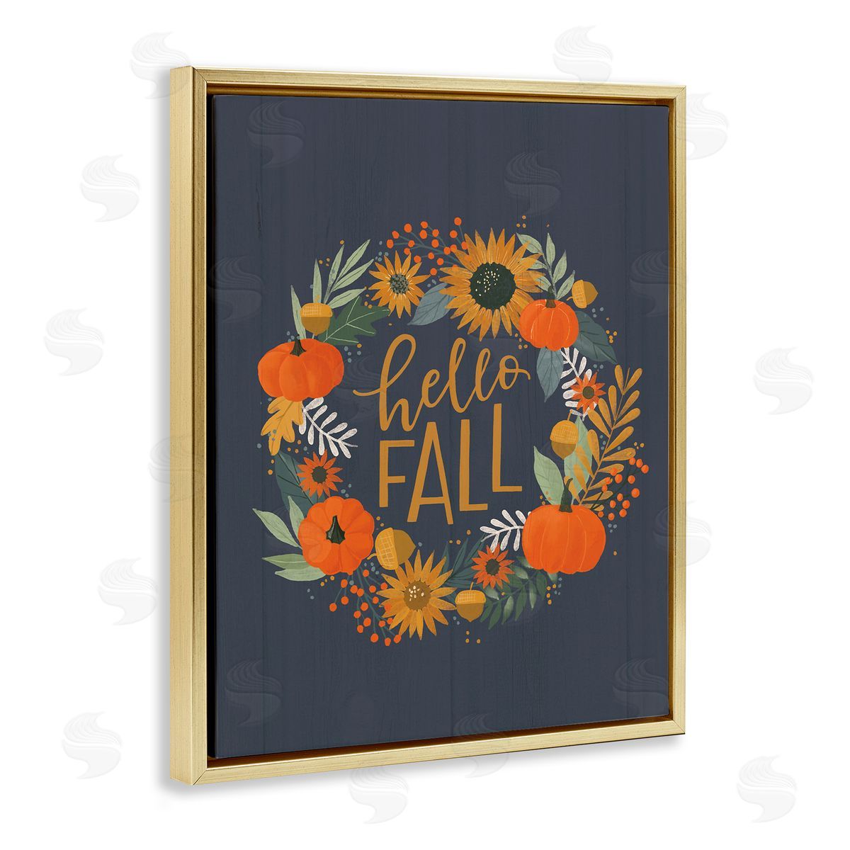 Loni Harris Hello Fall Autumn Greeting Sunflower Pumpkin Wreath