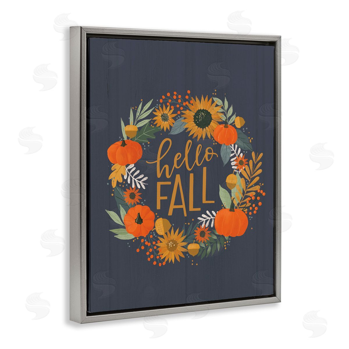 Loni Harris Hello Fall Autumn Greeting Sunflower Pumpkin Wreath