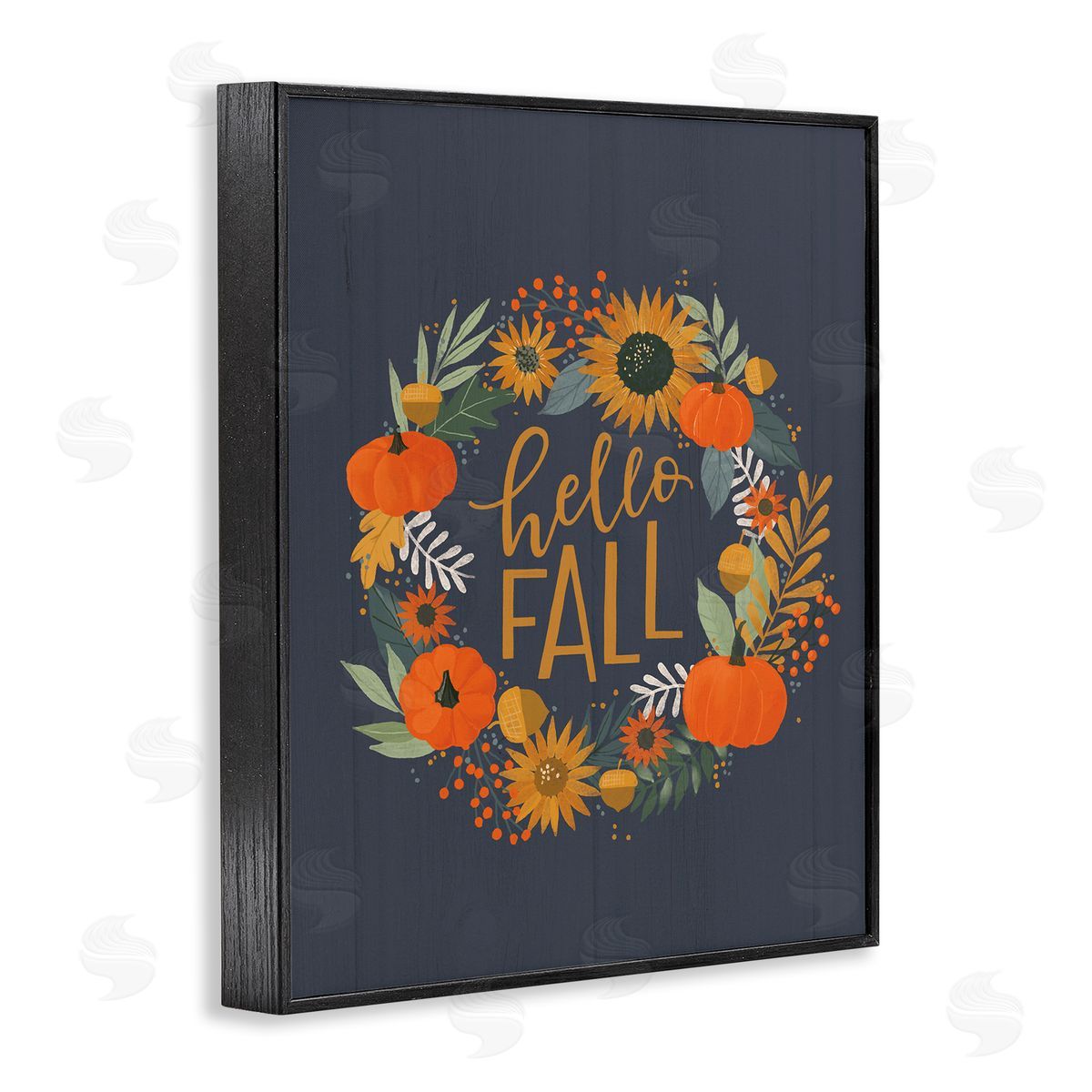 Loni Harris Hello Fall Autumn Greeting Sunflower Pumpkin Wreath