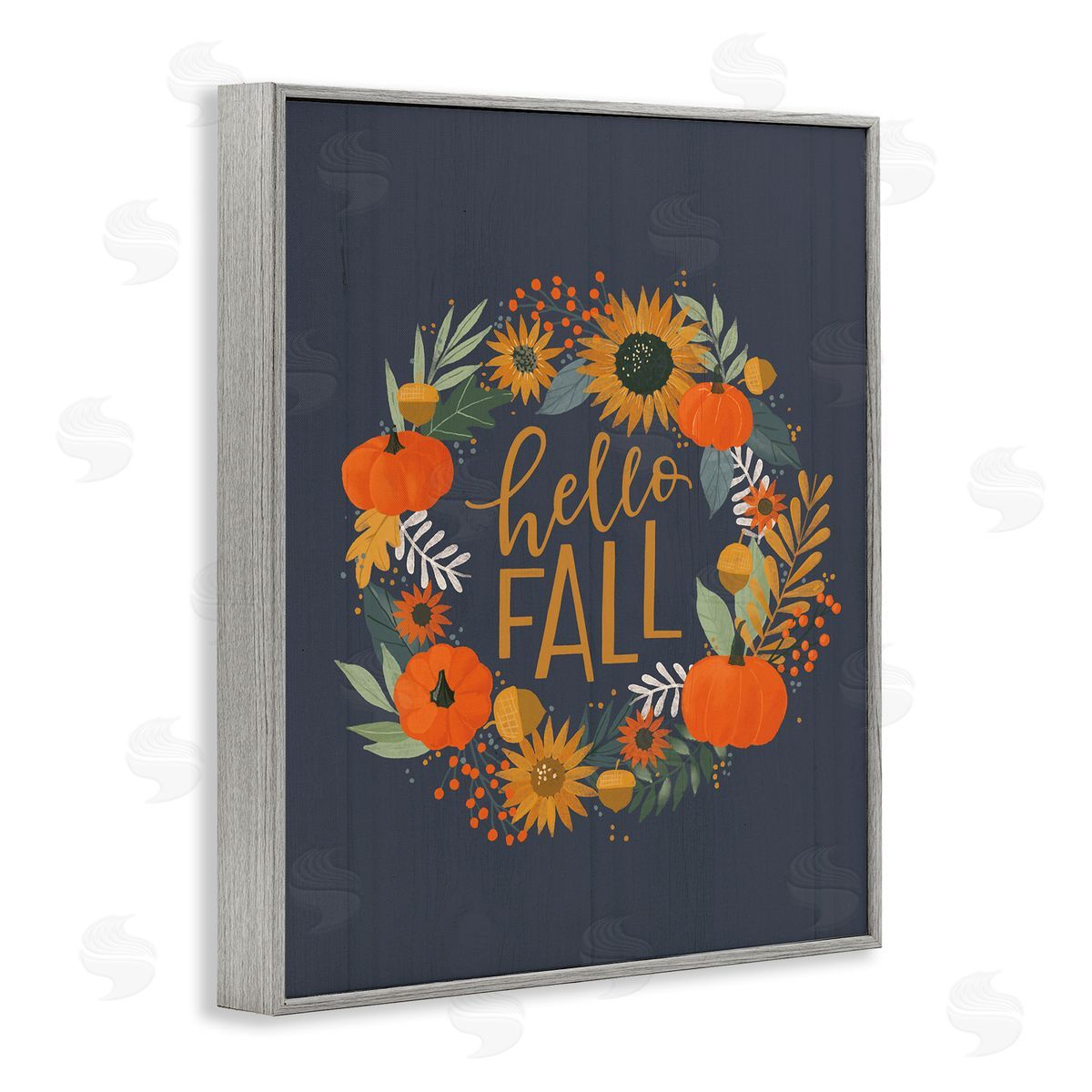 Loni Harris Hello Fall Autumn Greeting Sunflower Pumpkin Wreath