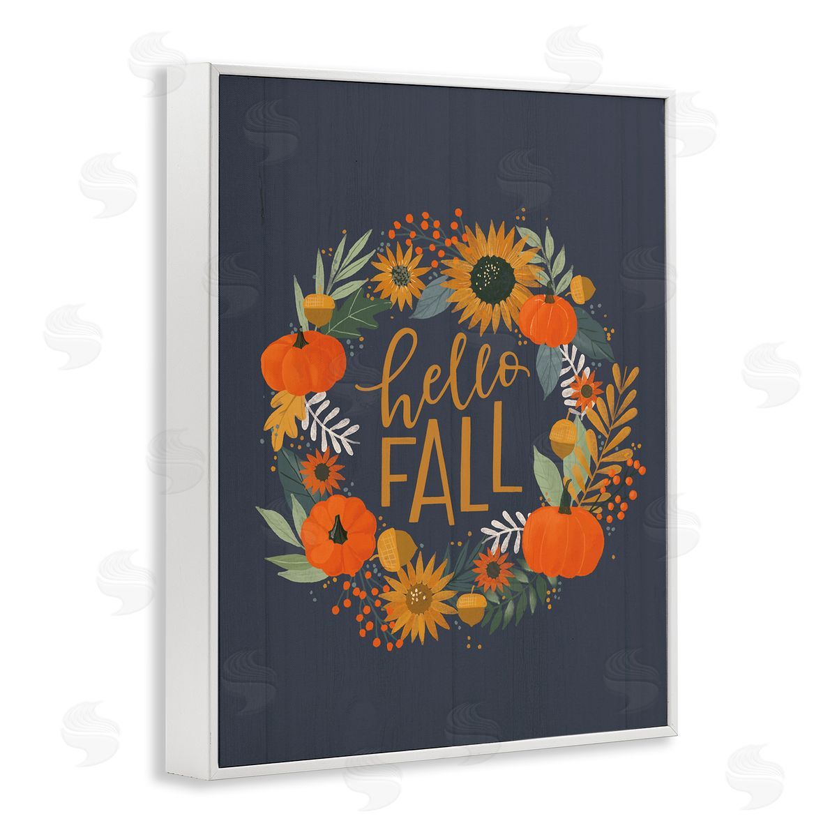Loni Harris Hello Fall Autumn Greeting Sunflower Pumpkin Wreath