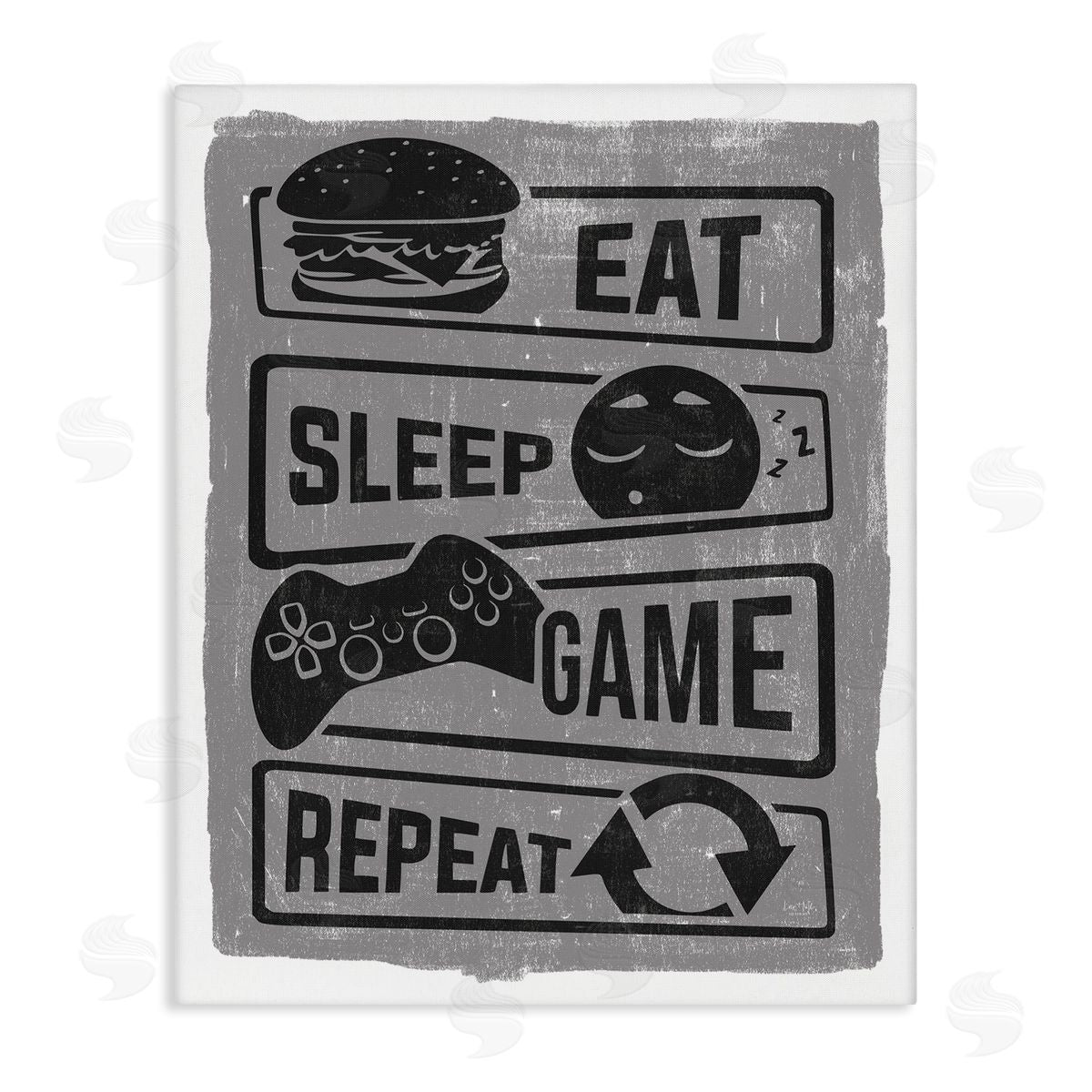 Lux + Me Designs Eat Sleep Game Repeat Phrases Video Gamer Icons