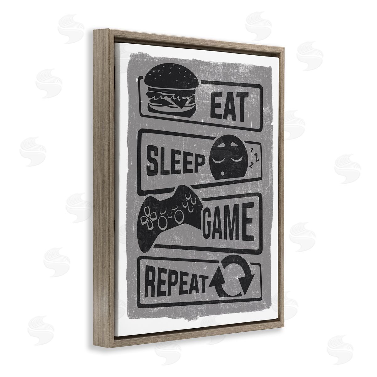 Lux + Me Designs Eat Sleep Game Repeat Phrases Video Gamer Icons