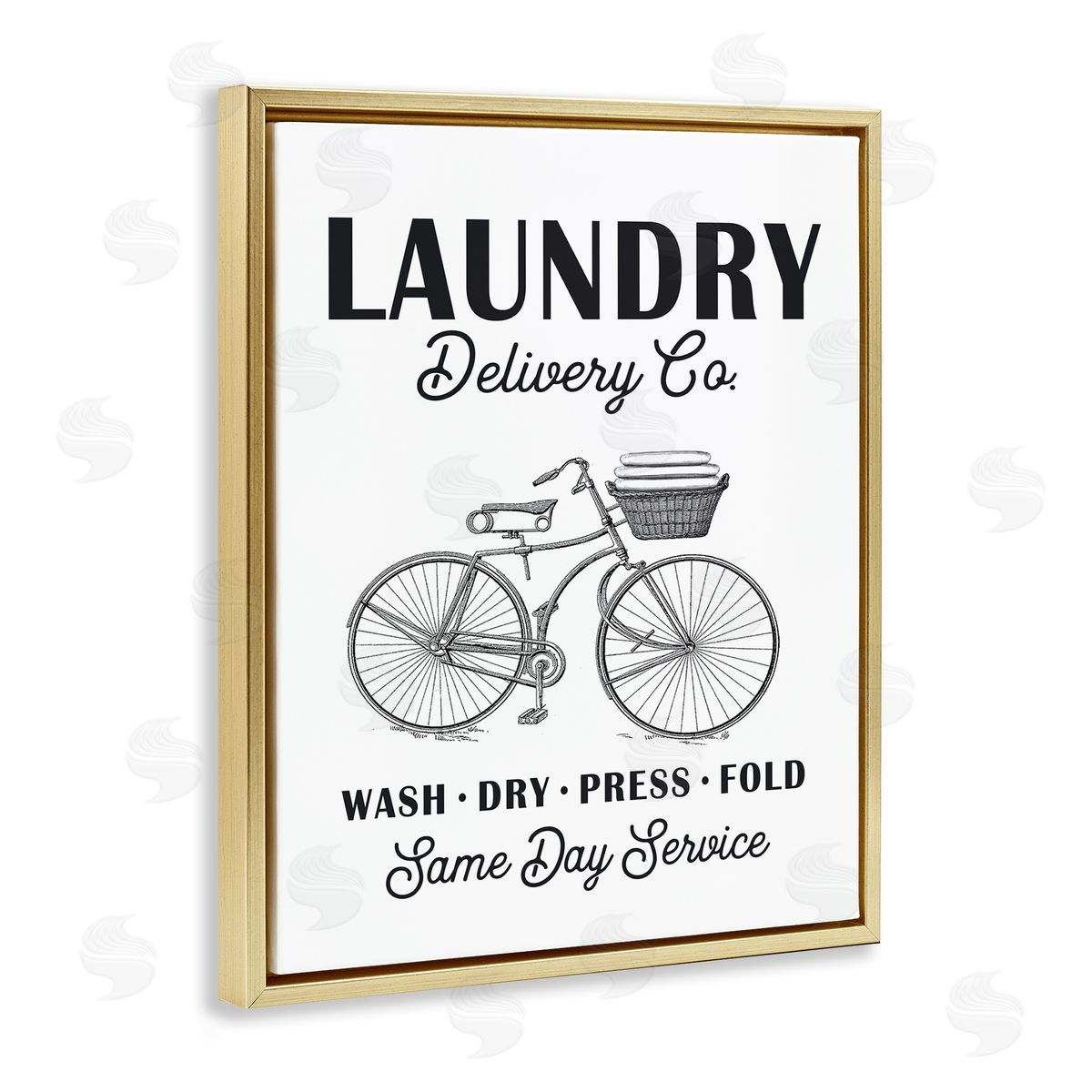 Lettered and Lined Laundry Delivery Co. Vintage Bicycle Towel Basket