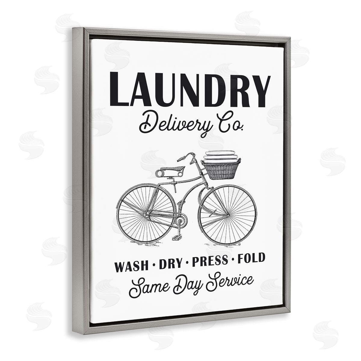Lettered and Lined Laundry Delivery Co. Vintage Bicycle Towel Basket