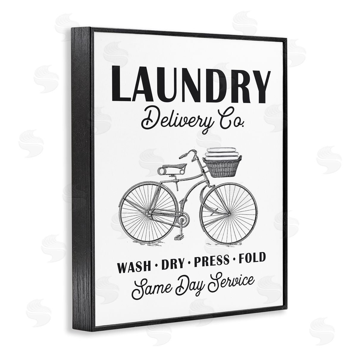 Lettered and Lined Laundry Delivery Co. Vintage Bicycle Towel Basket