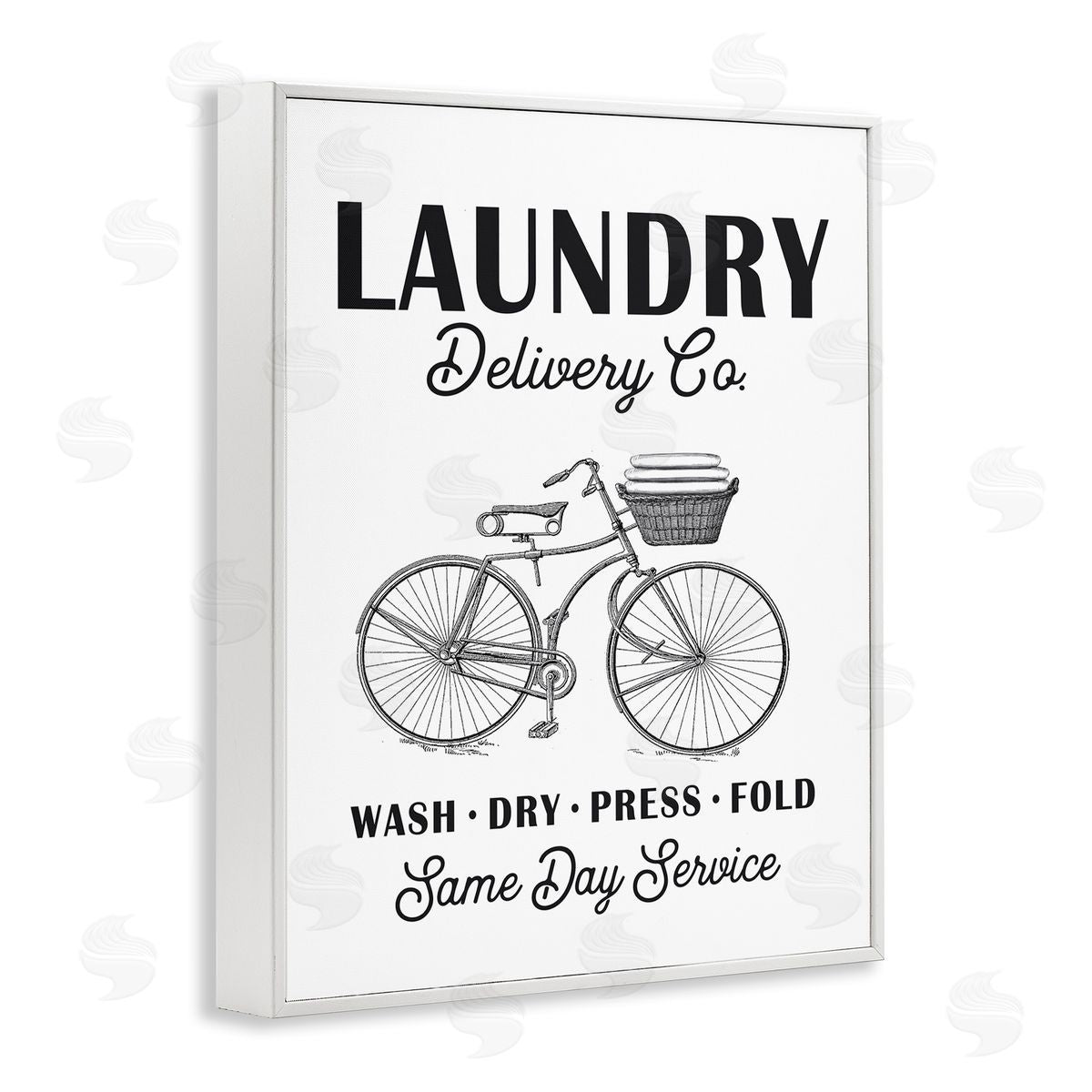 Lettered and Lined Laundry Delivery Co. Vintage Bicycle Towel Basket
