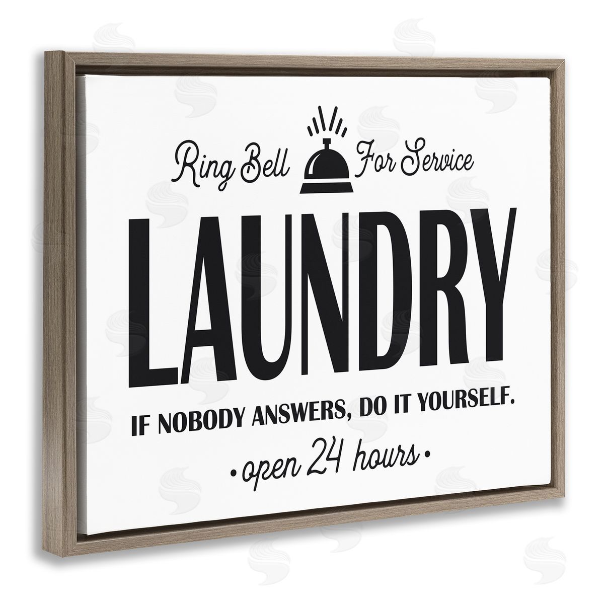 Lettered and Lined Ring Bell for Service Sign Sassy Laundry Phrase