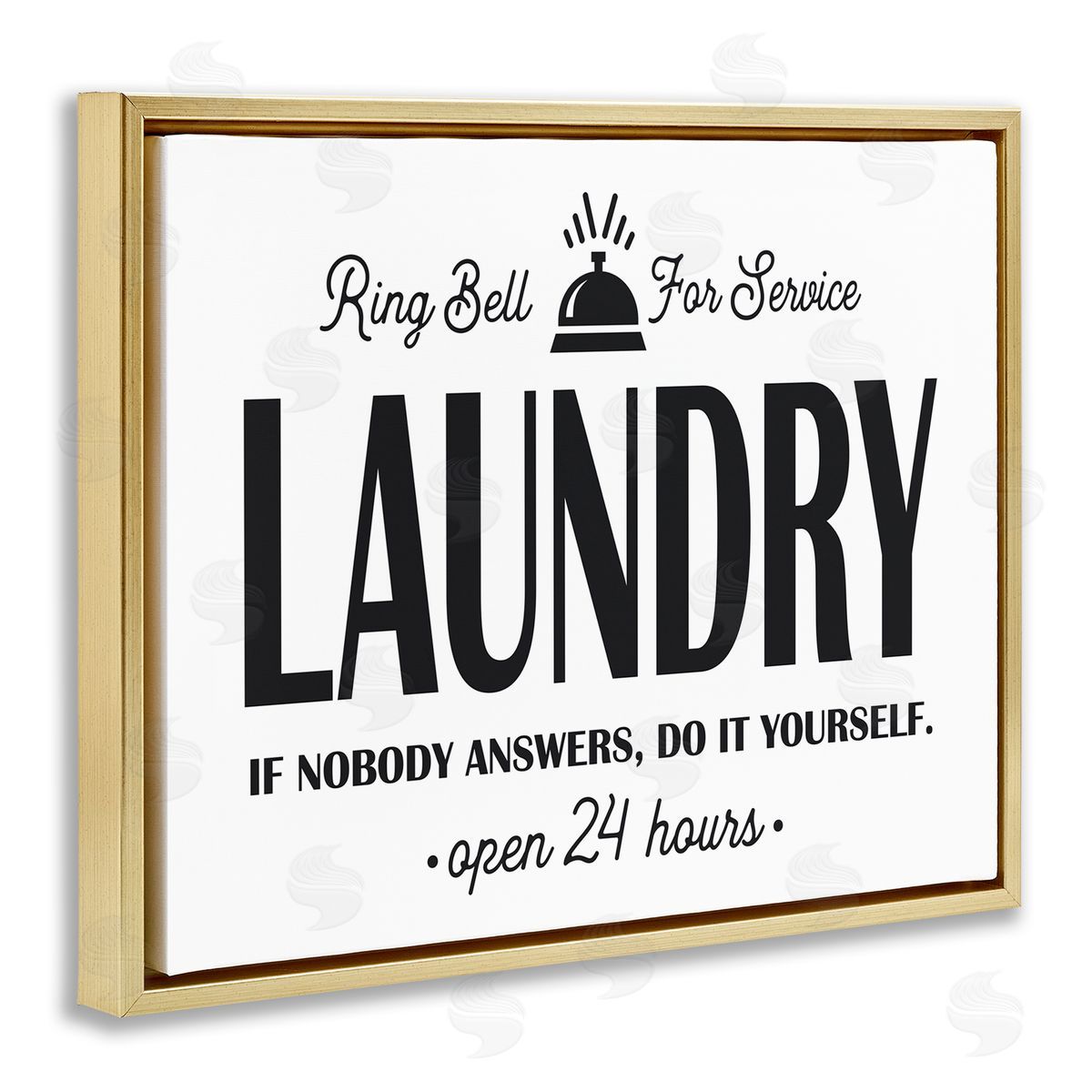 Lettered and Lined Ring Bell for Service Sign Sassy Laundry Phrase
