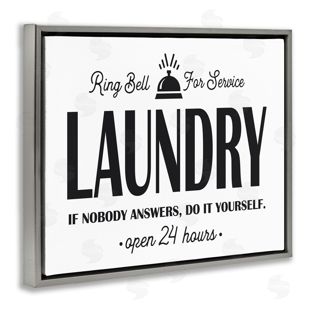 Lettered and Lined Ring Bell for Service Sign Sassy Laundry Phrase