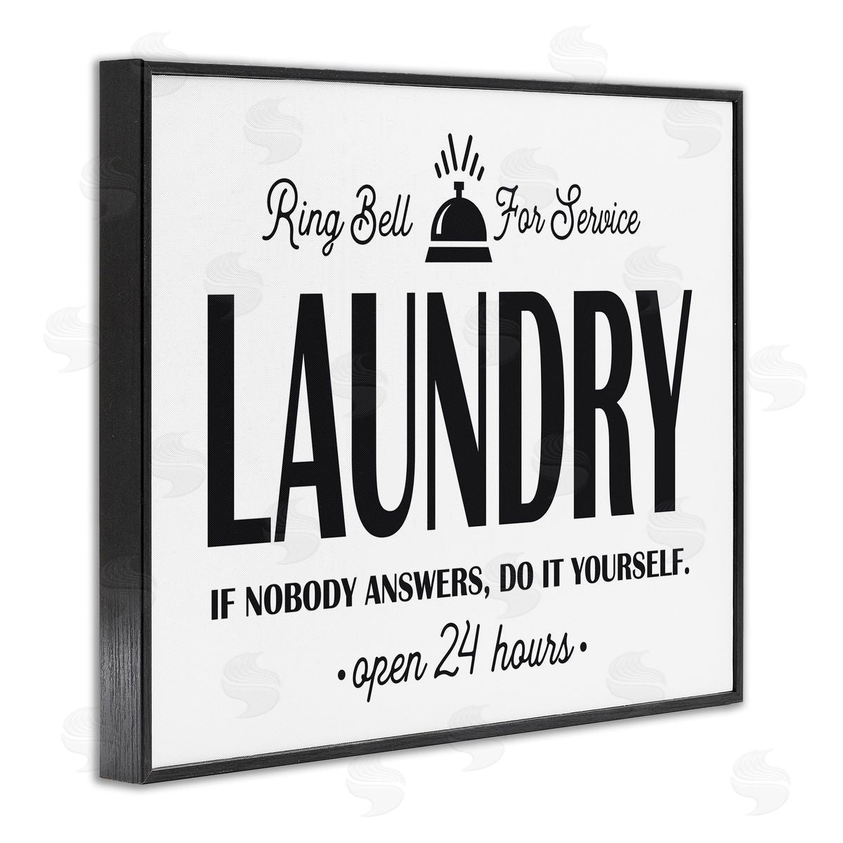 Lettered and Lined Ring Bell for Service Sign Sassy Laundry Phrase