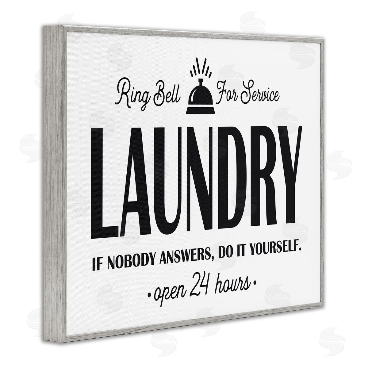 Lettered and Lined Ring Bell for Service Sign Sassy Laundry Phrase