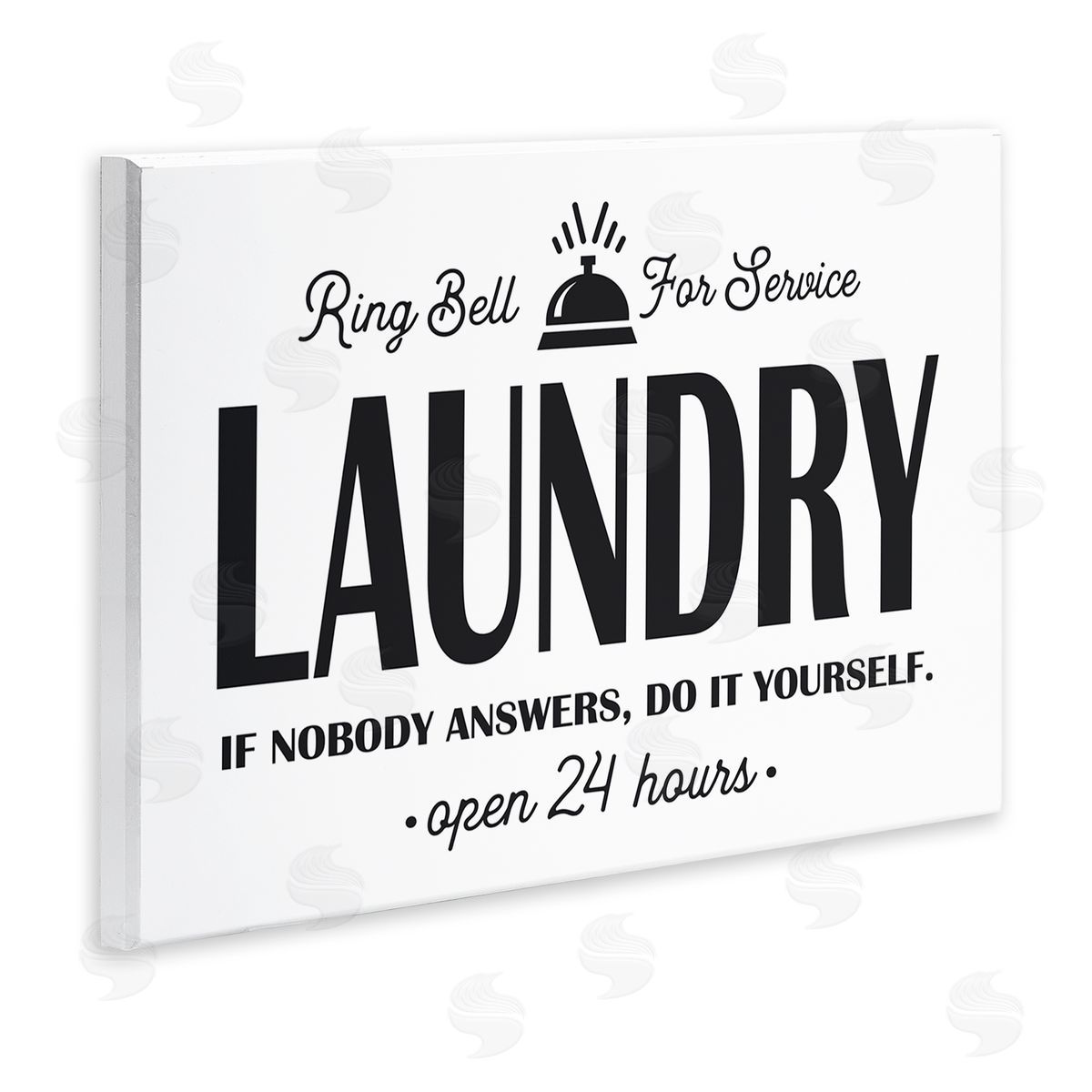 Lettered and Lined Ring Bell for Service Sign Sassy Laundry Phrase