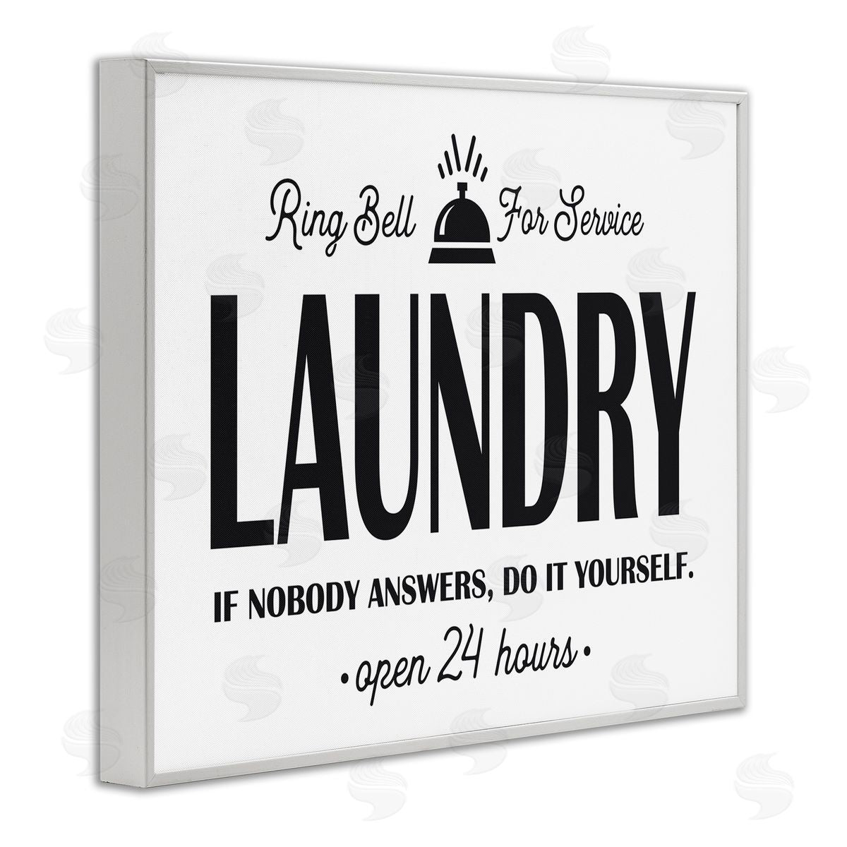Lettered and Lined Ring Bell for Service Sign Sassy Laundry Phrase