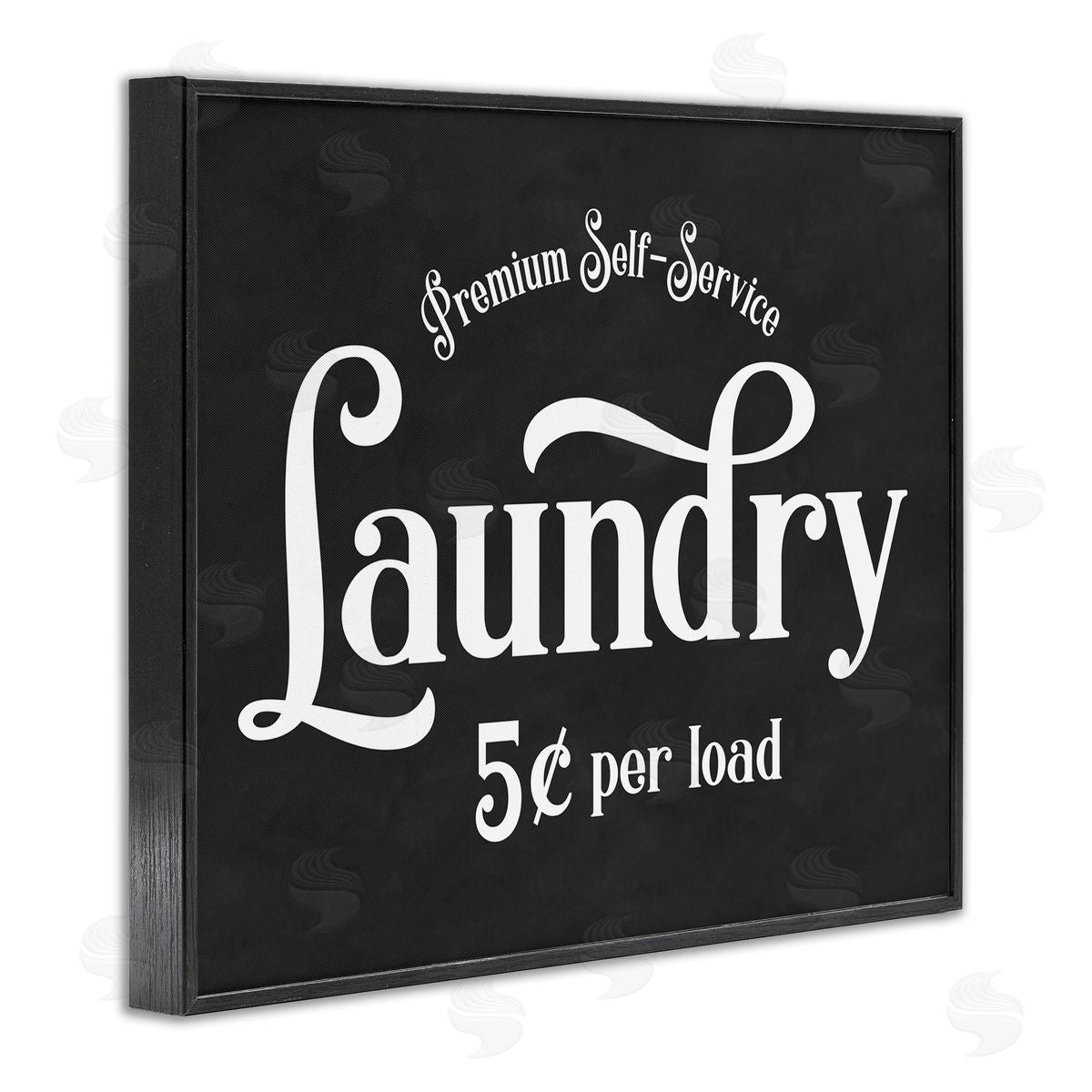 Lettered and Lined Premium Self-Service Laundry Vintage Advertisement Sign