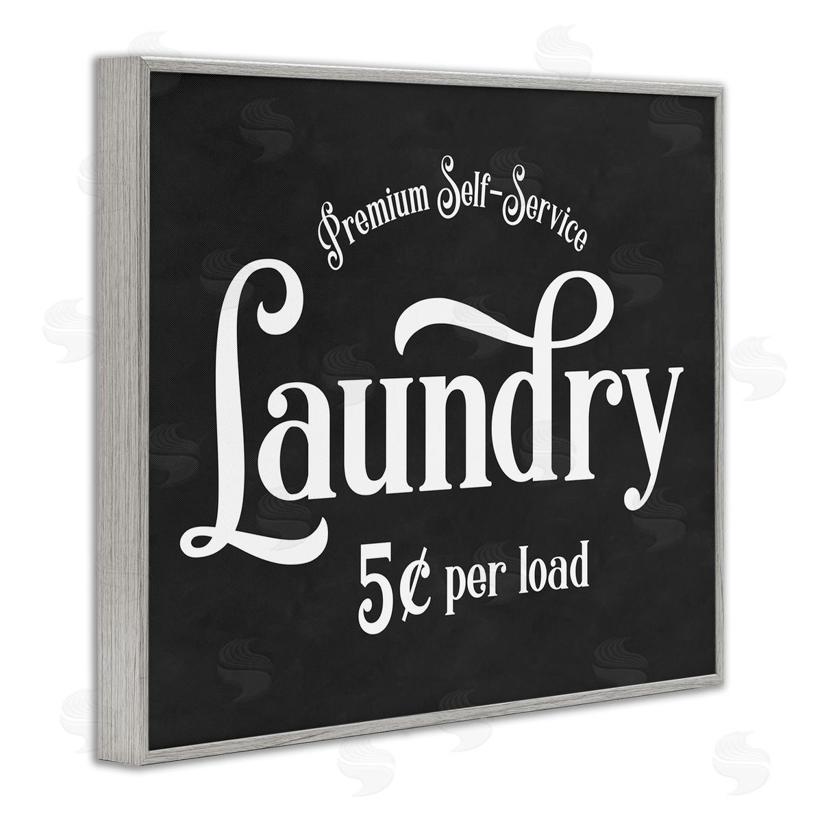 Lettered and Lined Premium Self-Service Laundry Vintage Advertisement Sign