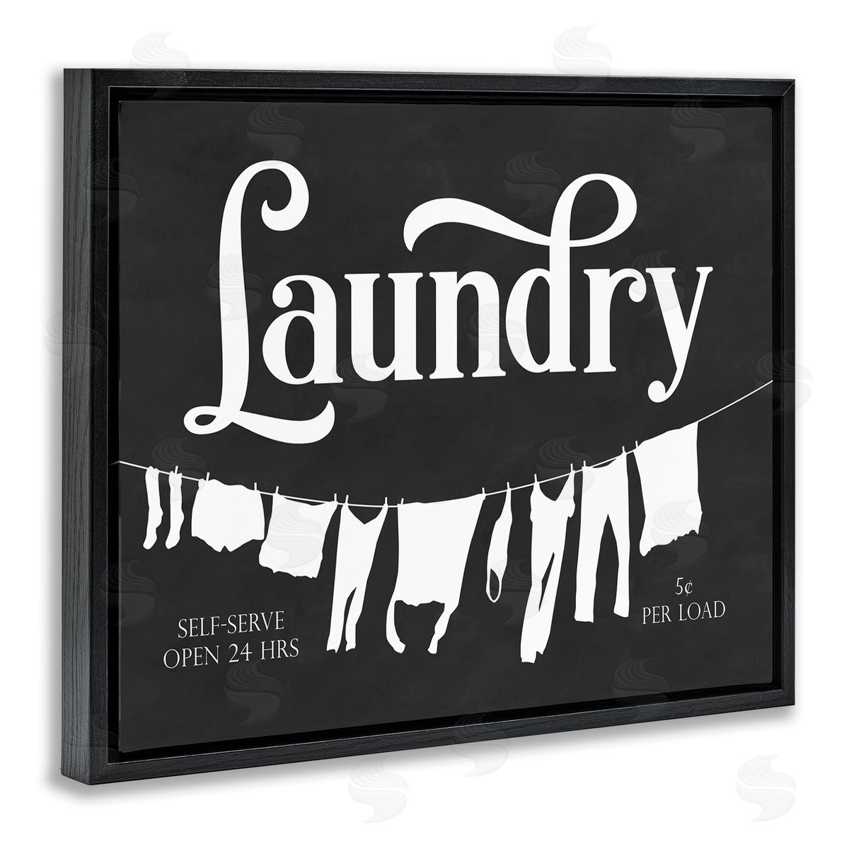 Lettered and Lined Laundry Self-Serve Phrase Vintage Hanging Clothesline