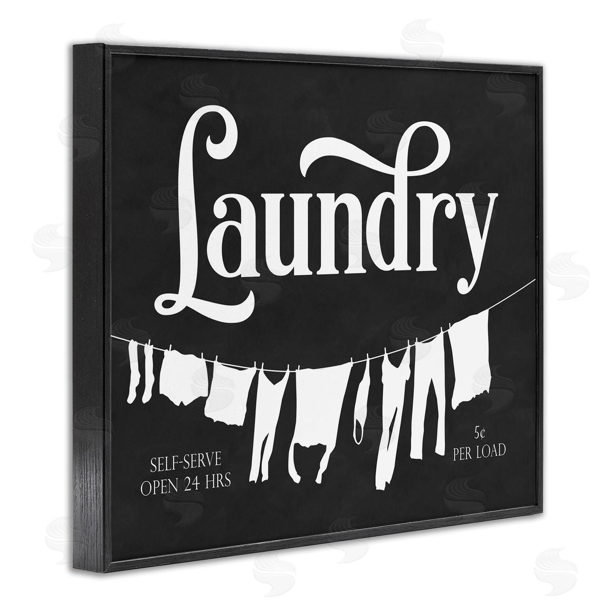 Lettered and Lined Laundry Self-Serve Phrase Vintage Hanging Clothesline