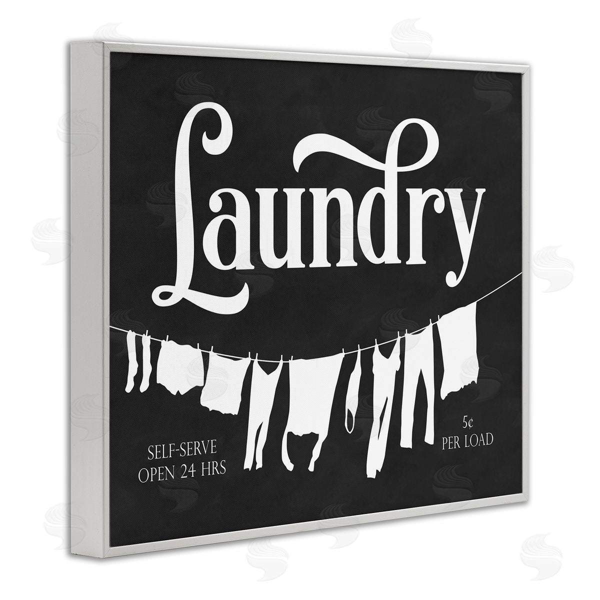 Lettered and Lined Laundry Self-Serve Phrase Vintage Hanging Clothesline