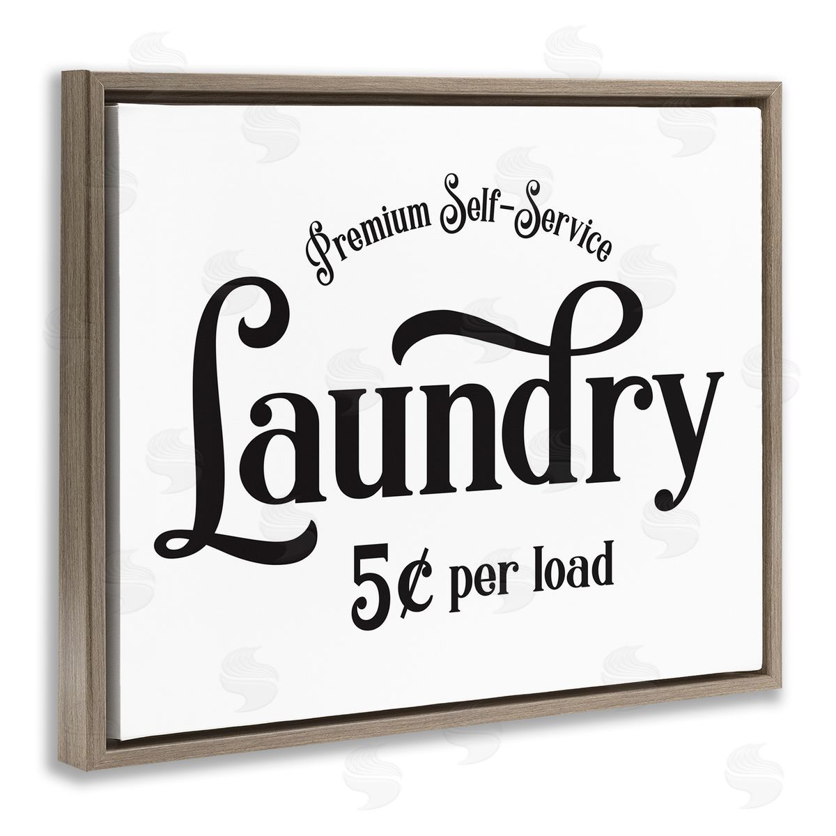 Lettered and Lined Premium Laundry Sign Vintage Advertisement Minimal Typography