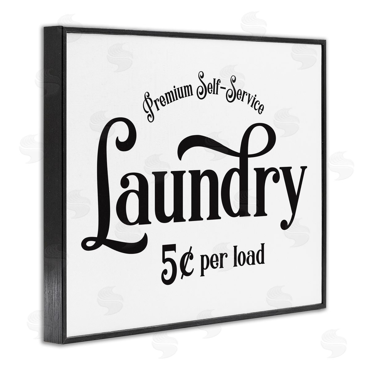 Lettered and Lined Premium Laundry Sign Vintage Advertisement Minimal Typography