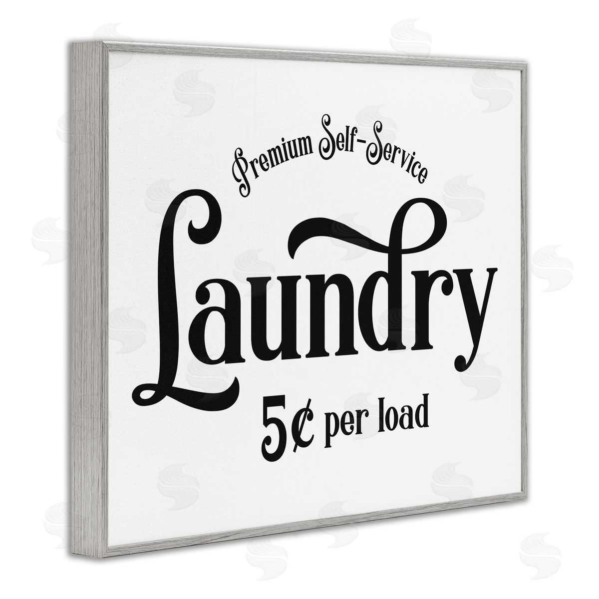 Lettered and Lined Premium Laundry Sign Vintage Advertisement Minimal Typography