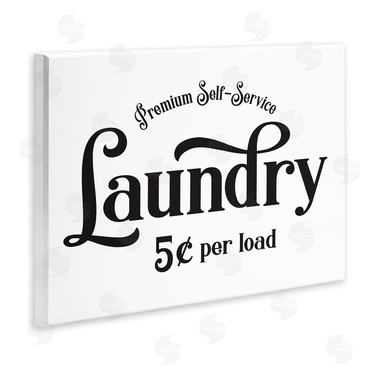 Lettered and Lined Premium Laundry Sign Vintage Advertisement Minimal Typography