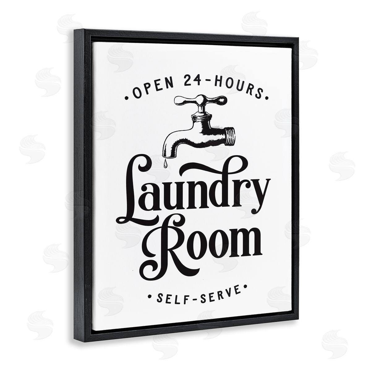 Lettered and Lined Self-Serve Laundry Room Sign Vintage Faucette Drip