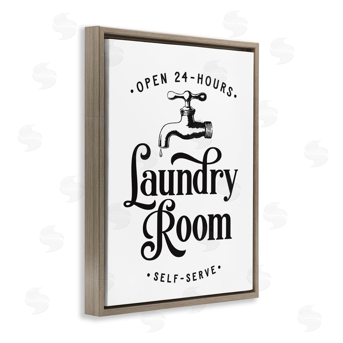 Lettered and Lined Self-Serve Laundry Room Sign Vintage Faucette Drip