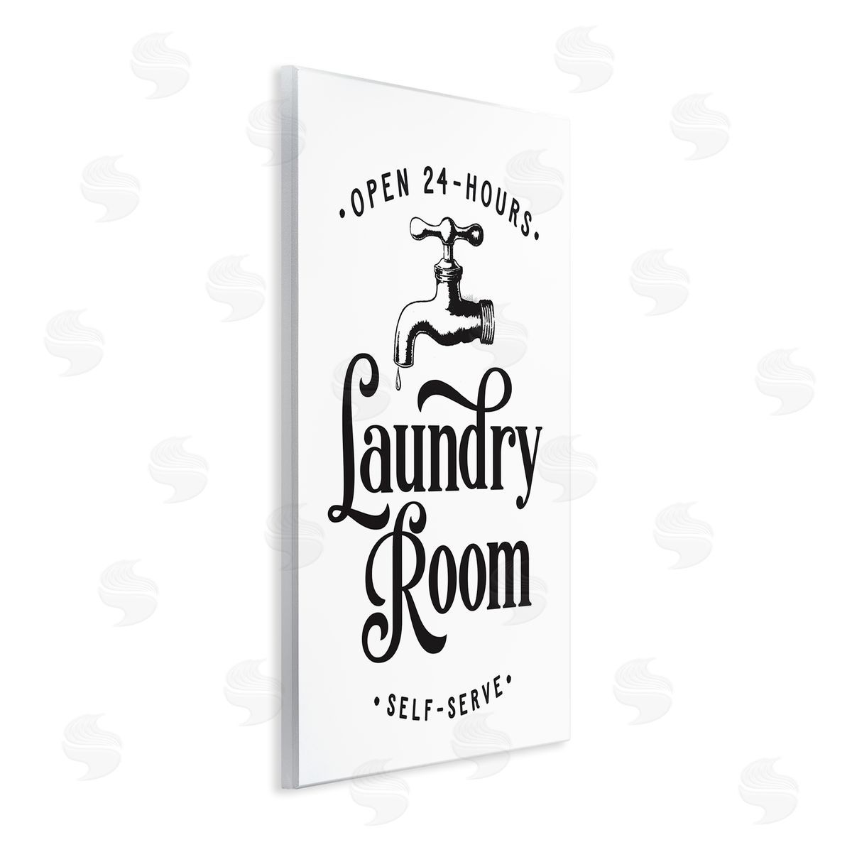 Lettered and Lined Self-Serve Laundry Room Sign Vintage Faucette Drip