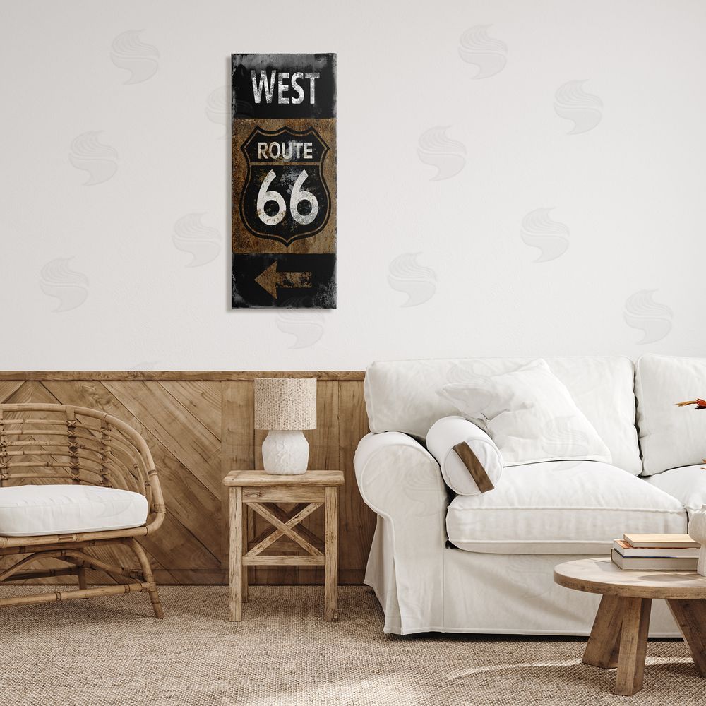 Luke Wilson Rustic Highway Route 66 Symbol Left Arrow Directional