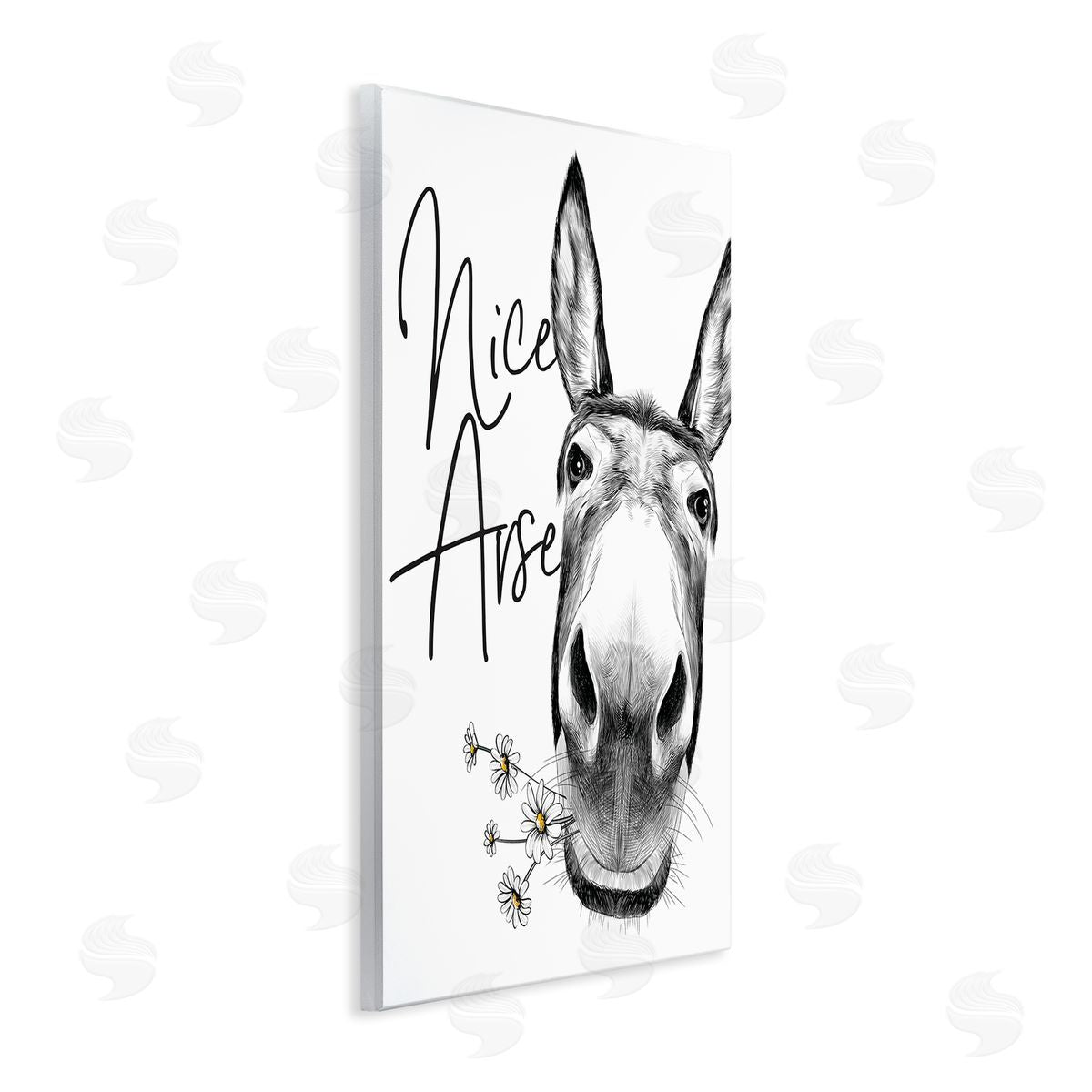 Nice Arse Donkey Pun Wood Plaque Wall Art, Home Decor by Lettered and Lined