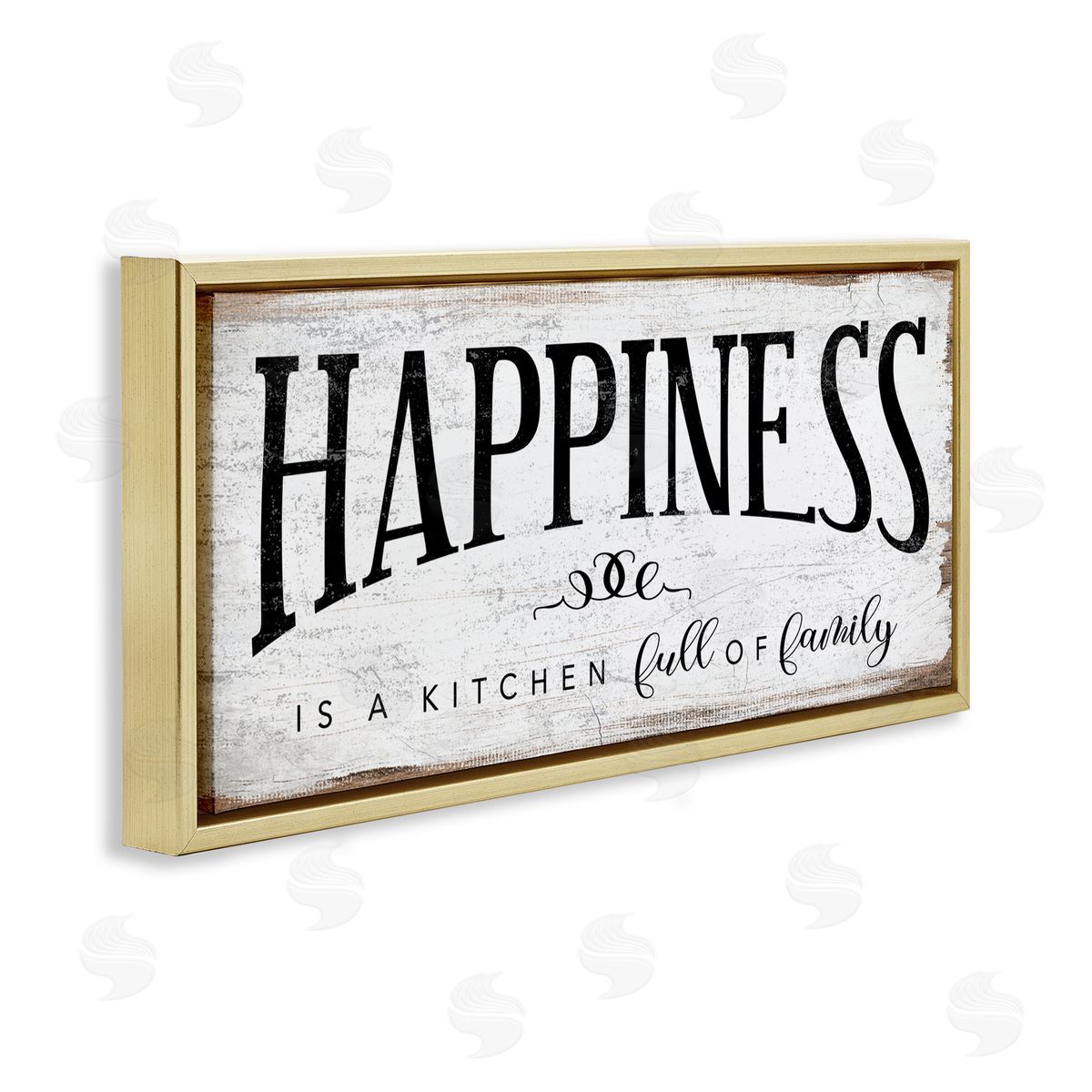 Stupell Studio Happiness is Kitchen Full of Family Rustic Sentiments