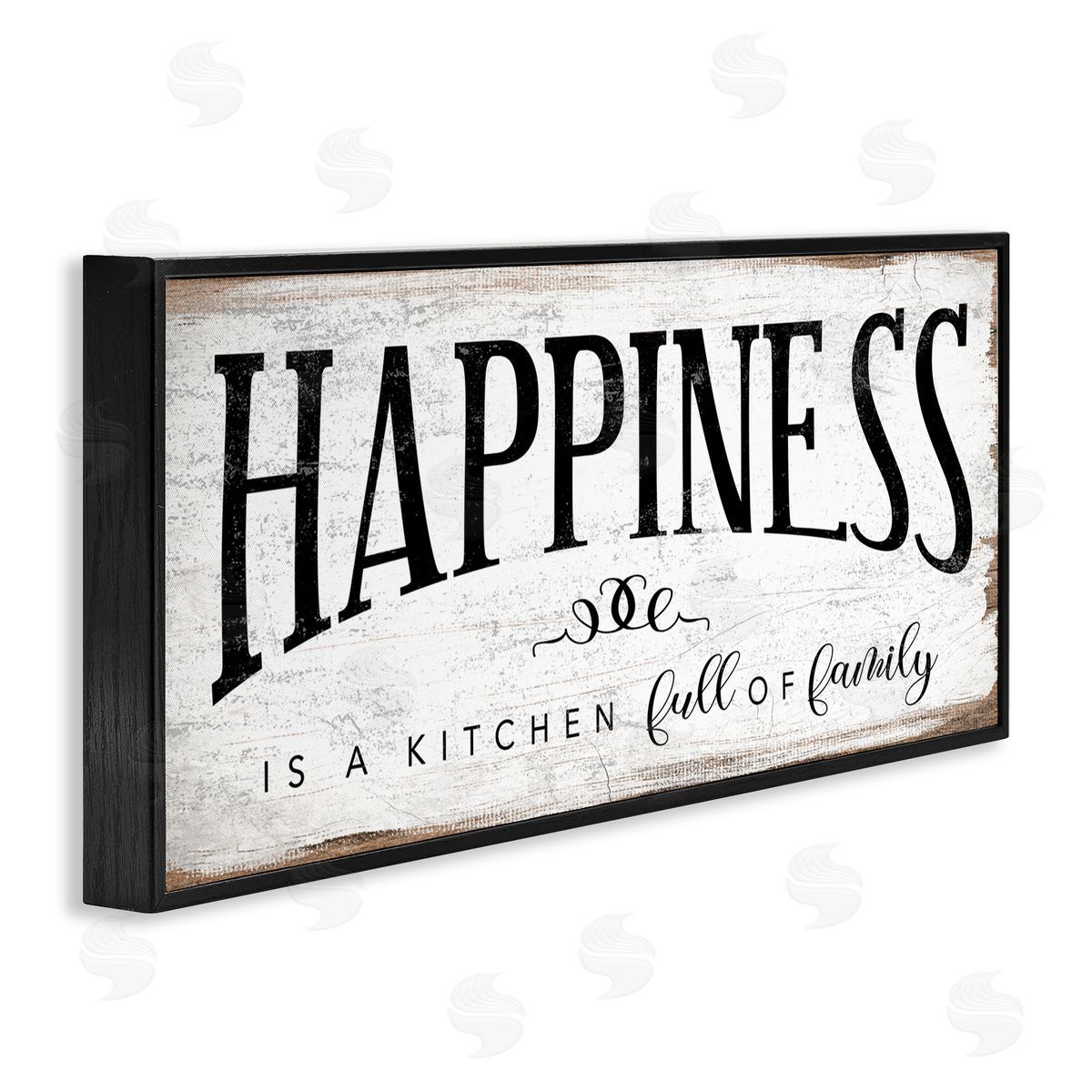 Stupell Studio Happiness is Kitchen Full of Family Rustic Sentiments