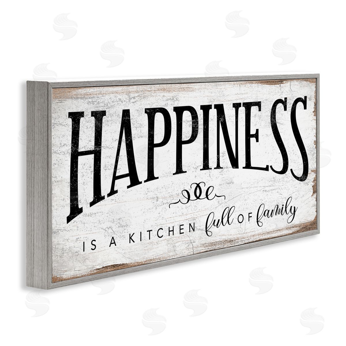 Stupell Studio Happiness is Kitchen Full of Family Rustic Sentiments