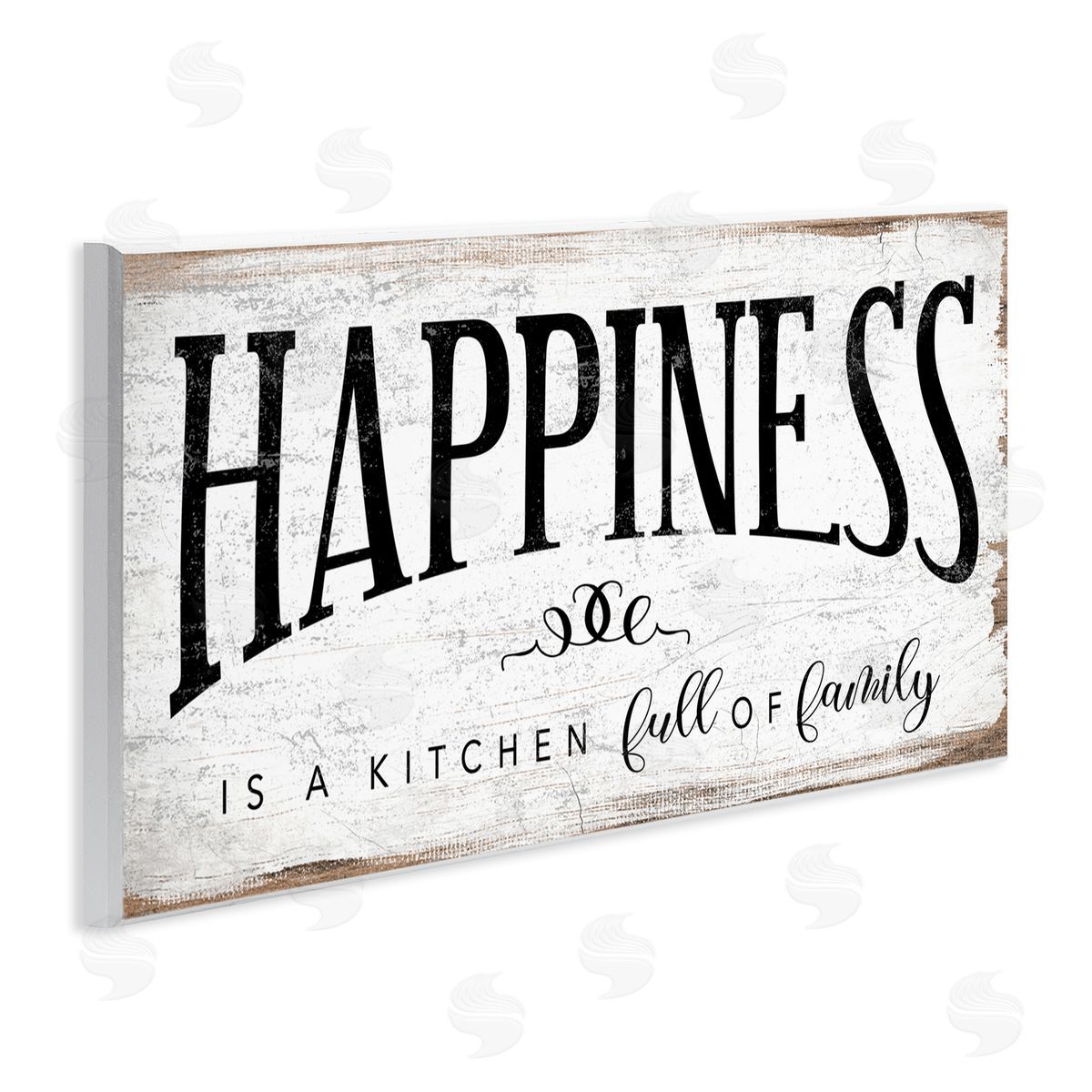 Stupell Studio Happiness is Kitchen Full of Family Rustic Sentiments