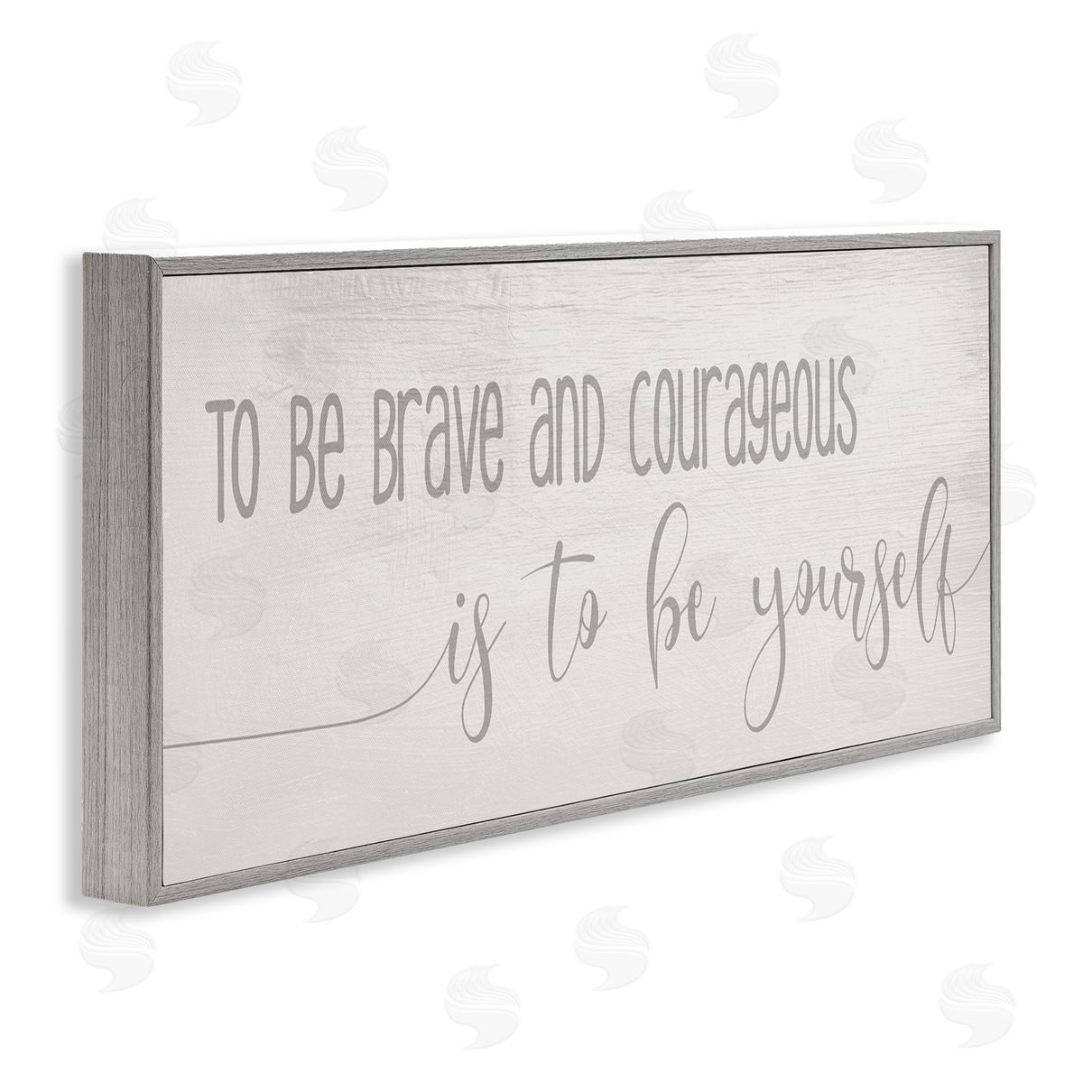 Stupell Studio Be Brave And Courageous Encouragement Soft Grey Script