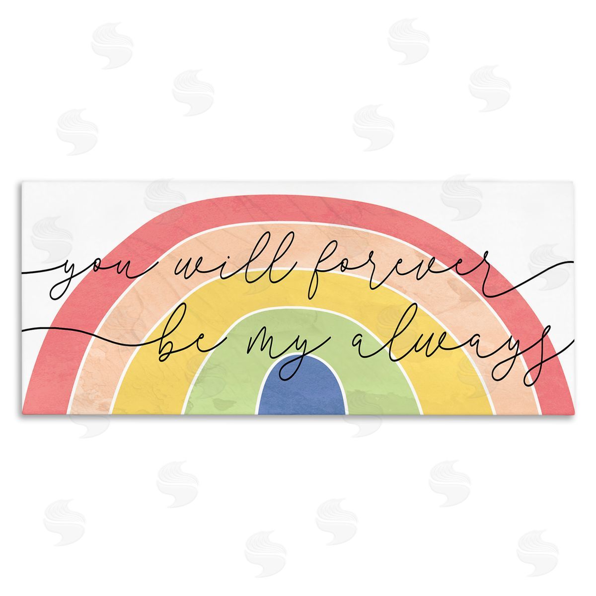 Stupell Studio Forever Be My Always Quote Bold Rainbow Arches