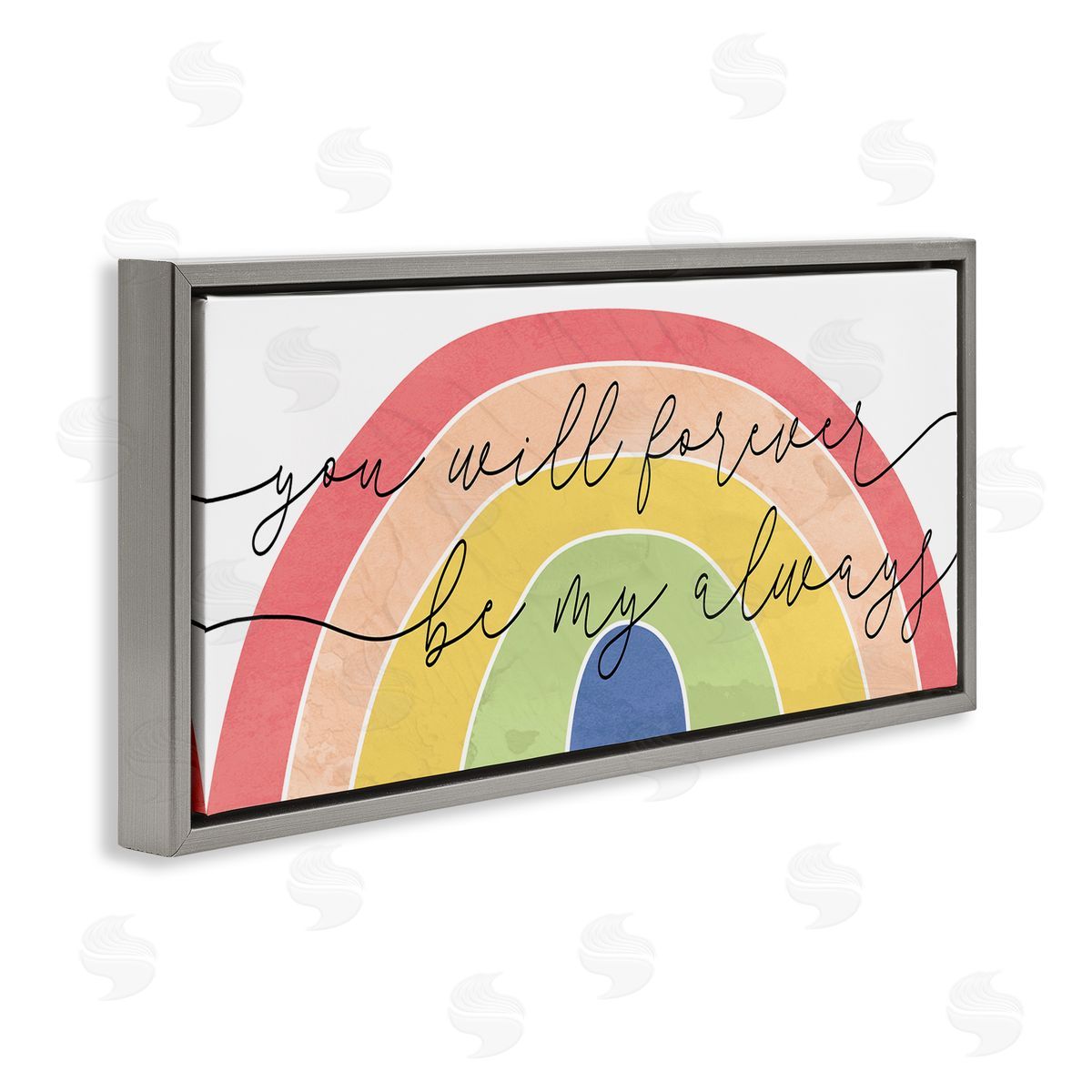 Stupell Studio Forever Be My Always Quote Bold Rainbow Arches